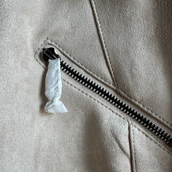 NWT! LA Coalition Women’s Sz Sm Faux Suede Long Sleeve Faux Pockets Zip Jacket - Picture 11 of 15